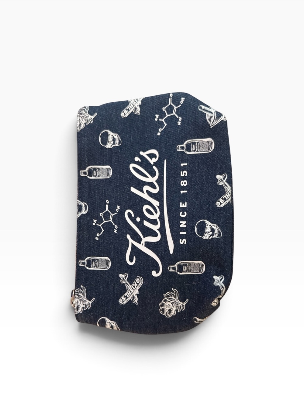 Kiehl's Navy Logo Cosmetic Pouch